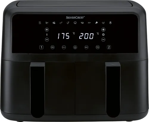 Silvercrest Heißluftfritteuse Digital Doppelzone SHLFD 2600 B1