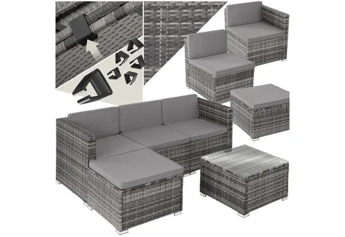 tectake® Rattan Lounge für 3 bis 4 Personen