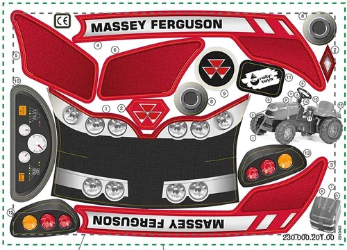 Rolly Toys Aufkleber Kid Massey Ferguson