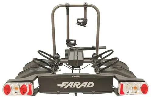Farad Fahrradträger für Anhängerkupplung Susa für E-Bikes und Fat-Bikes (2 Fahrräder), Schwarz