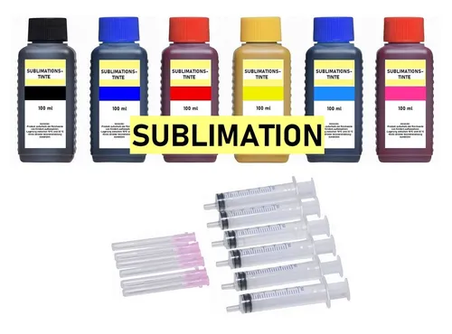 6 x 100 ml SUBLIMATIONSTINTE für Epson, Ricoh