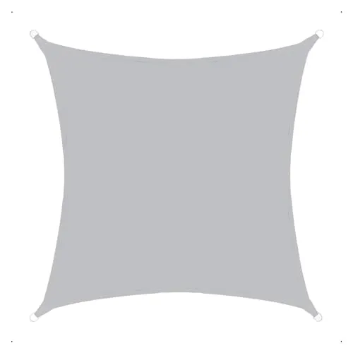 anndora Sonnensegel 4x4 HDPE hellgrau quadratisch