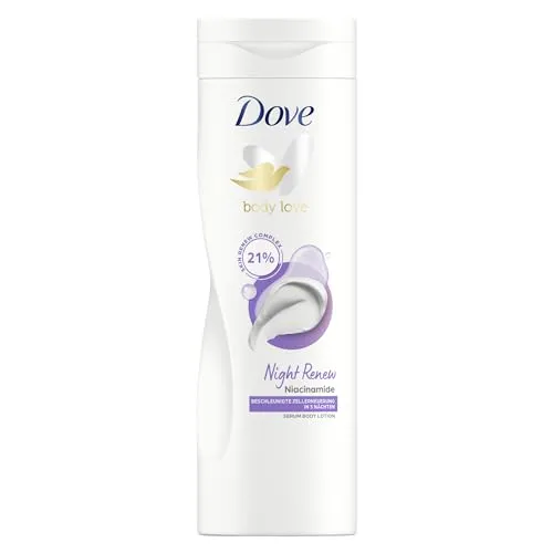 Dove Body Love Serum Body Lotion Night Renew Haut- und Körperpflege mit 21% Skin Renew Complex 400 ml