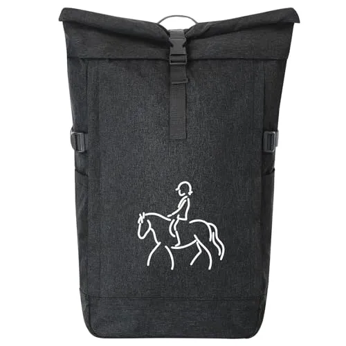 Huuraa Kurierrucksack Reiten 30-44 Liter Black Melange