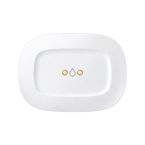 Aeotec Water Leak Sensor - Weiß - Wassermelder mit schneller Einrichtung, der Feuchtigkeit rechtzeitig erkennt und Smartphone-Benachrichtigungen sendet. Unauffälliges Design und zuverlässige Temperaturmessung.