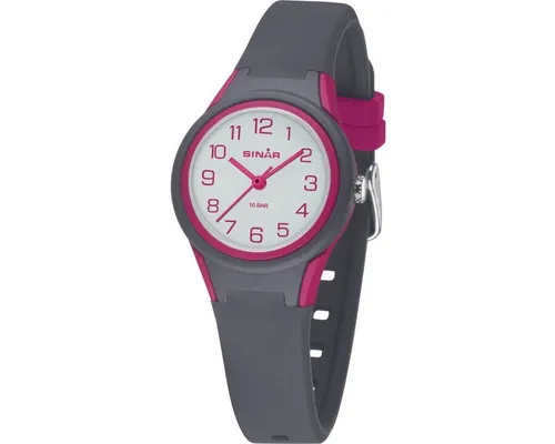 SINAR Quarzuhr XB-47-8 - Wasserdichte Kinderuhr - Armbanduhr für Jungen und Mädchen, bis 10 bar wasserdicht, ideal für aktive Kinder und coole Outfits.