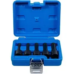 Spezial-Steckschlüsseleinsätze 8-16 mm - 5-teilig - Twist - Metallwerkzeug für defekte Innenmuttern, mit innovativem Spiralprofil für sicheres Lösen und schlagschraubergeeignet.