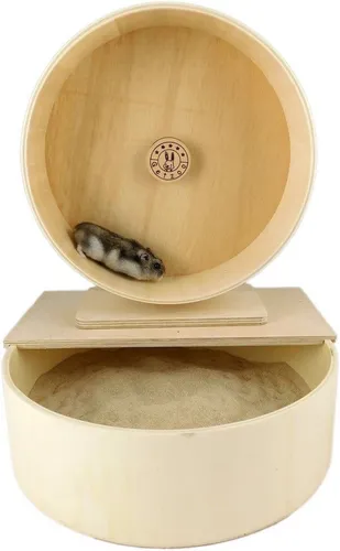 Getzoo Schlafhöhle Ø 21 cm Sandbad XS mit eckigem Deckel - Tierhäuser für kleine Nager, bietet viel Platz und Sicherheit für Badespaß. Ideal für Mausarten und Zwerghamster, ergonomisches Design ohne Verletzungsgefahr.