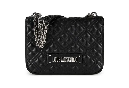 Love Moschino Quilted Schultertasche 26 cm grau TAS057593 - Elegante Love Moschino Quilted Schultertasche aus hochwertigem Polyurethan. Mit praktischen Fächern für Ordnung und einem verstellbaren Umhängeriemen für individuellen Tragekomfort ist sie der perfekte Begleiter für jeden Anlass.