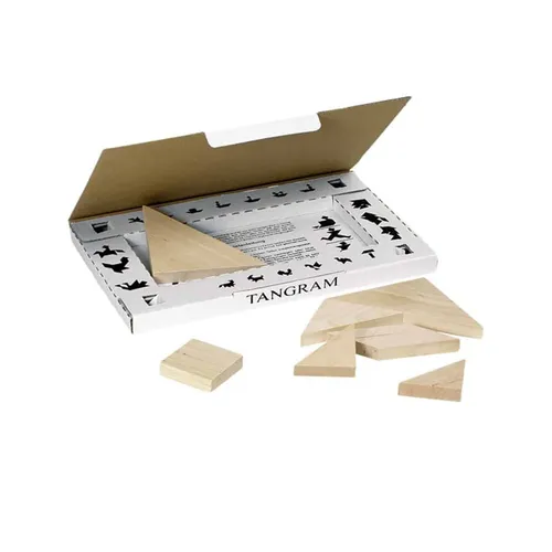 Goki GK318 Tangram - Holzpuzzle mit 7 unlackierten Teilen, fördert Kreativität und Problemlösungsfähigkeiten für alle Altersgruppen