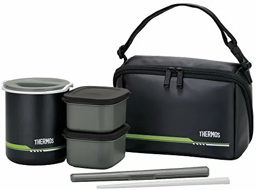 Thermos DBQ-502MTBK Wärme Isolierte Lunchbox Matt Schwarz