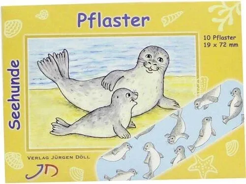 KINDERPFLASTER Seehunde Briefchen 10 St