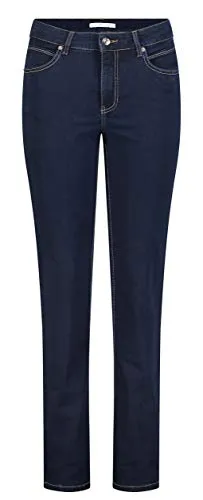 MAC Damen Straight Leg Jeanshose Melanie - Blau Verwaschen, 34 / L30 - Stylische Jeans mit geradem Beinverlauf und hohem Bund, ideal für einen modernen Look.