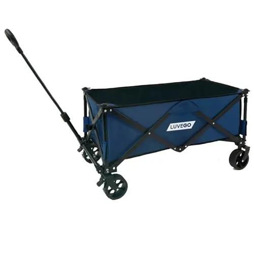 Luvego Faltbarer Bollerwagen – Robuster Bollerwagen mit Gelände-Rädern