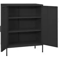 vidaXL Lagerschrank Anthrazit 80x35x101,5 cm aus Stahl - Robuster Lagerschrank aus Stahl, mit 2 einstellbaren Einlegeböden und anpassbarer Höhe, ideal für Bücher und persönliche Gegenstände.