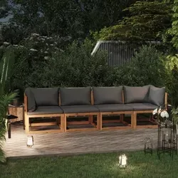 The Living Store 4-Sitzer-Gartensofa Akazie Massivholz
