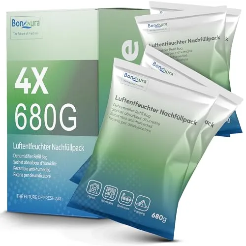 BonAura® Luftentfeuchter Nachfüllpack 4 x 680g