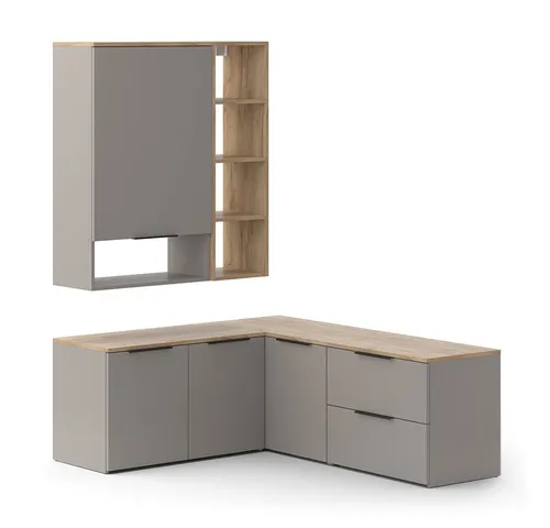 Vicco Wohnwand Wido, Greige/Sonoma, 5 Teile von Vicco