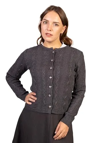 Trachtl Marie Jacke - Trachtenjacke Strickjacke Damen in 3 Farben (ORIGINAL TRACHTL) gr. 34-44 (Anthrazit 34)