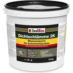 Isolbau Dichtschlämme 2K - 20 kg - Wasserabdichtung für Schwimmbecken, Balkone und Terrassen. Die faserverstärkte Dichtschlämme ist witterungsbeständig und leicht zu verarbeiten, ideal für Innen- und Außenanwendungen.