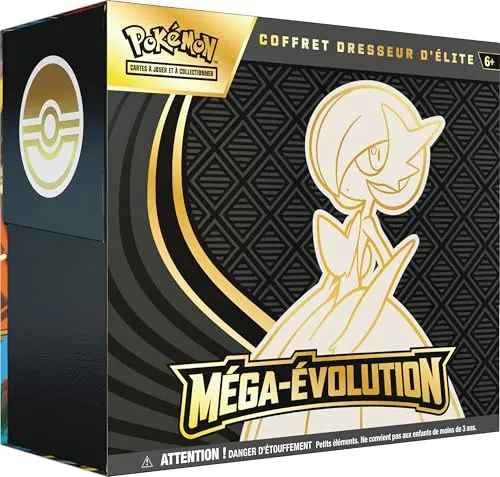 Pokémon : Mega Evolution Elite-Trainer-Box – Gardevoir des Pokémon TCG (1 voll illustrierte Promo-Karte, 9 Booster-Packs und Premium-Spielzubehör)