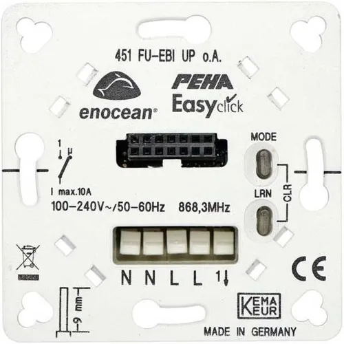 Peha EnOcean Easyclickpro Empfänger 1 Kanal mit Tragplatte
