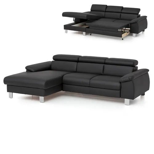 Ecksofa Schwarz mit Liegefunktion von Roller