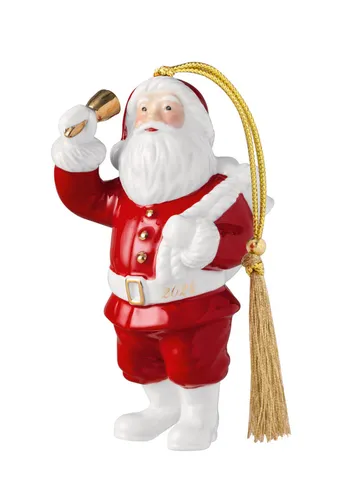 Villeroy & Boch Christmas Classics Ornament Santa - 4344 - - Christbaum- & Feiertagsschmuck, handgefertigtes Porzellanornament, ideal für eine festliche Weihnachtsdekoration und als Sammlerstück.