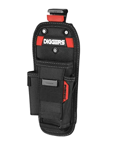 Diggers Tools - Zangen Werkzeugtasche - [ Profi Quick Klik System ] Flexibel Kombinierbare Werkzeugtasche Gürtel - Hochwertige Gürteltasche Werkzeug für Elektriker, Dachdecker & Zimmerer