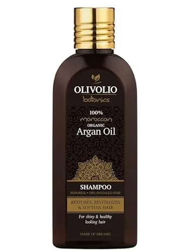 Olivolio Repair Shampoo mit 85% natürlichen Inhaltsstoffen & 100% Bio Arganöl - ohne Mineralöl und Parabene - für trockenes & geschädigtes Haar - 200 ml
