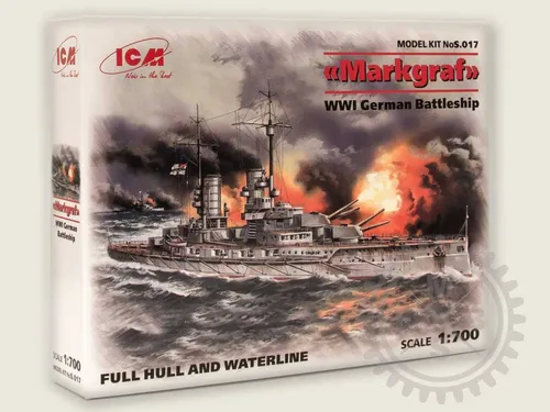 Markgraf (full hull & waterline) WWI German Battleship / 1:700 - ICM