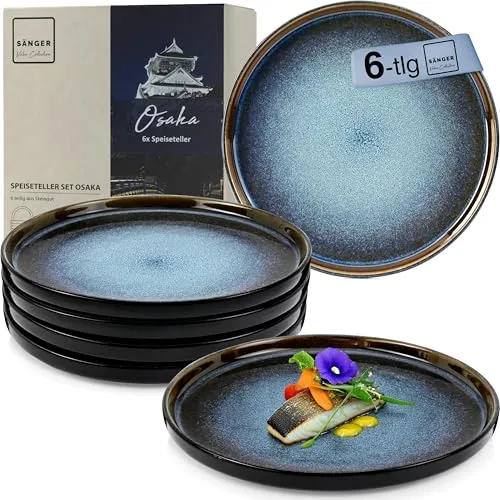 SÄNGER Osaka Teller Set für 6 Personen in blau von Sänger