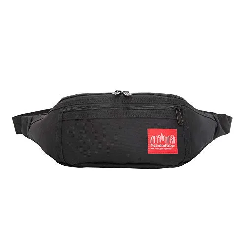 Manhattan Portage Alleycat Gürteltasche, wasserabweisend, Verstellbarer Riemen, Schnellverschluss-Schnalle, 1000D-Nylon, für Schlüssel, Handy, kleine Gegenstände, Unisex, Reise-Sportzubehör, Schwarz