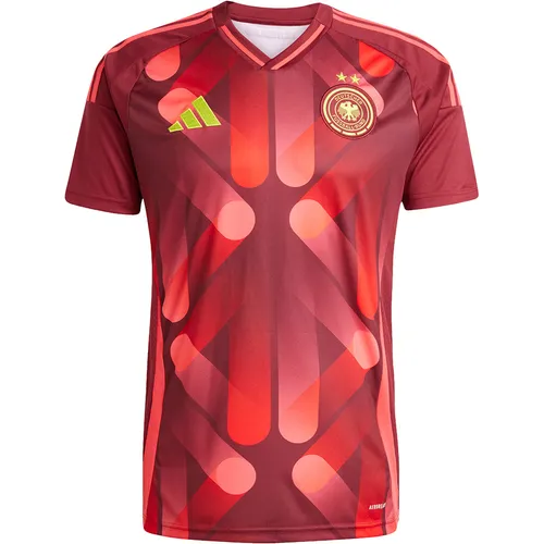 Adidas DFB Auswärtstrikot - rot - Deutschland Fanbekleidung: Inspiriert von Streetart, sorgt das Trikot mit AEROREADY Technologie für trockenen Komfort und einen stylischen Look.