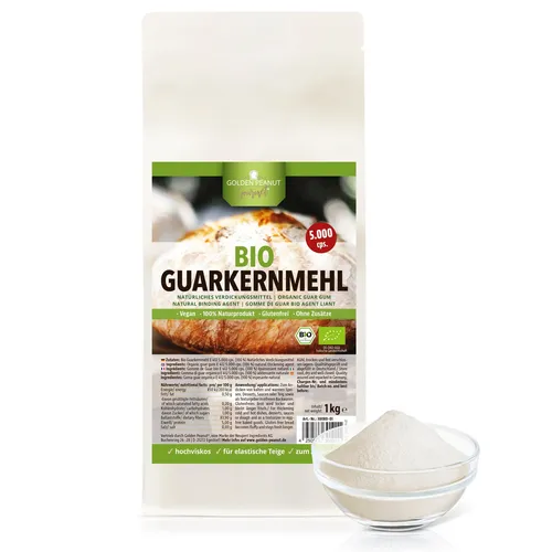 BIO Guarkernmehl 1 kg hochviskos 5000cps Verdickungsmittel glutenfrei DE-ÖKO-003