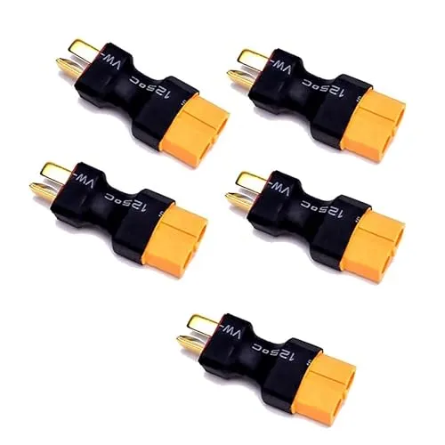 Boladge 5 Stücke Dean's T Stecker Männlich auf XT60 Buchse Steckverbinder Anschlussstecker Adapter für RC Auto Flugzeug Lipo Batterie ESC