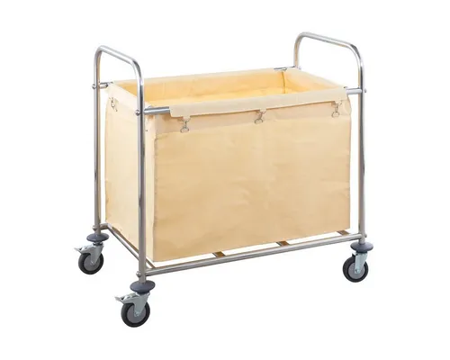 GastroHero Wäschewagen ECO 135 - Sonstige Gastronomieartikel, ideal für den Transport von Wäsche mit einem robusten Gestell aus rostfreiem Edelstahl und einem reißfesten Wäschesack aus hochwertigem Oxford Gewebe.