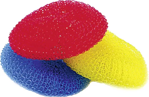 Kunststofftopfschwamm á 15g im Netz 3er