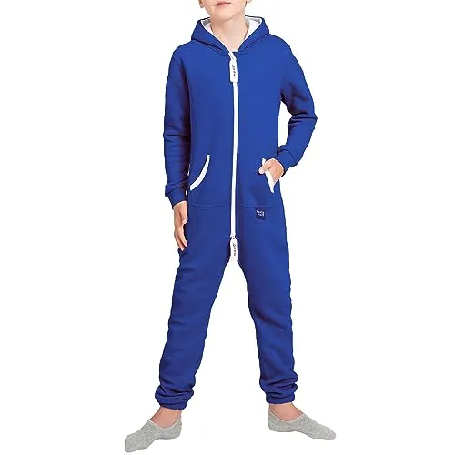 Basisstoff Yuppie Kinder Jumpsuit in blau von Basisstoff