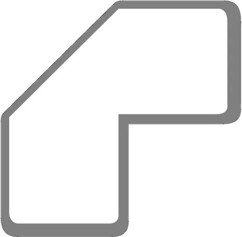 Tarifold Kettenschloss Bodenkennzeichnungssymbol 'L' 100x50mm PVC selbstklebend weiß VE=10 st