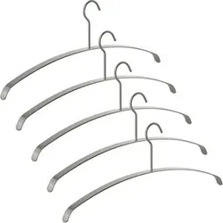 SO-TECH® Kleiderbügel aus Edelstahl, 5-tlg. Spar-Set in grau von SO-TECH