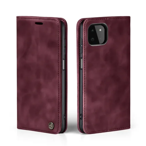 Hülle für Samsung Galaxy A22 5G Handytasche Klapphülle Case Cover Flip Weinrot