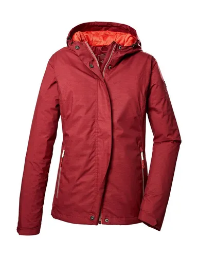 Killtec Outdoorjacke KOS 68 WMN JCKT rot 34 - Funktionsjacke aus 100% recyceltem Polyester, bietet hohe Atmungsaktivität und ist ideal für sportliche Aktivitäten im Freien.