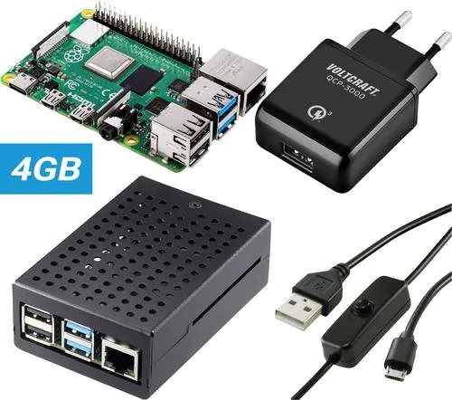 TRU COMPONENTS Pure Set Raspberry Pi 5 B 2GB inkl. Netzteil und Gehäuse