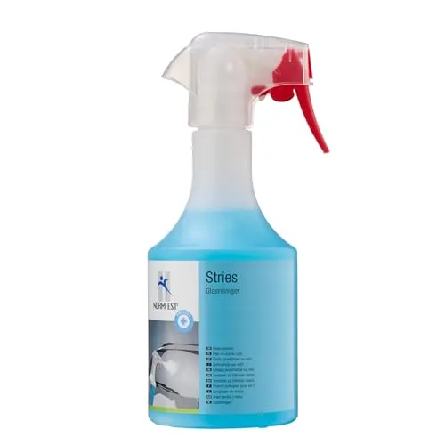 Normfest Stries Protect – silikon- & ammoniakfreier Glasreiniger für streifenfreie Sauberkeit, schonend für Glas, Spiegel, Kunststoff & Polycarbonat, ideal für Fahrzeuge, Haushalt, Caravan 500 ml