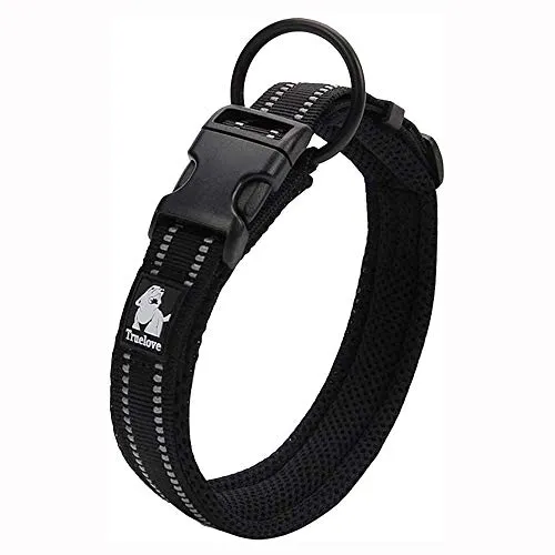 True Love Hundetrainingshalsband TLC5011 Reflektierendes Hundehalsbänder (XL, schwarz)