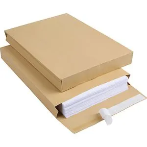 Herlitz Faltentaschen B4, braun, ohne Fenster, haftklebend, 5 Stück