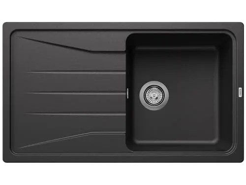 BLANCO Spülbecken SONA 5 S, anthrazit - Granitspüle mit praktischer Abtropffläche, ideal für Küche. Robuste Oberfläche aus 100% Quarzkomposit, hitzebeständig und leicht zu reinigen.