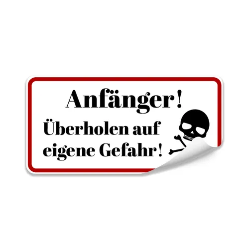 Autoaufkleber Fahranfänger Aufkleber Anfänger Hinweis Sticker für Kfz R214-02