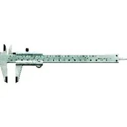 Taschenmessschieber 200mm rostfrei - Hochwertiger analoge Taschenmessschieber aus rostfreiem Stahl für präzise Innen-, Außen- und Tiefenmessungen. Ideal für den professionellen Einsatz dank gehärtetem Material und blendfreier Ablesefläche.